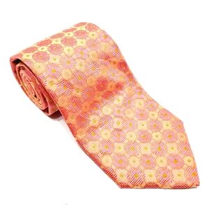 Geoff Nichoson Necktie Pink Geometric Pattern Men's Silk Neck Tie 59x3.75"
